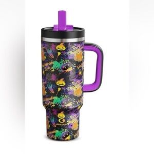40oz Halloween Tumbler with Handle and Straw Stainless Steel Insulated Tumbler